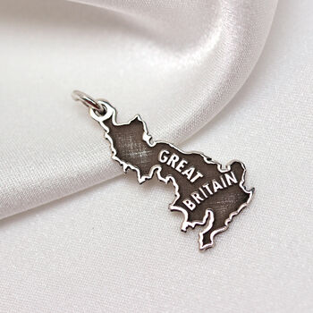 Personalised Sterling Silver Any Country Map Charm, 3 of 12