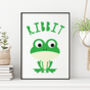 Children's Frog ‘Ribbit’ Nursery Print, thumbnail 1 of 2