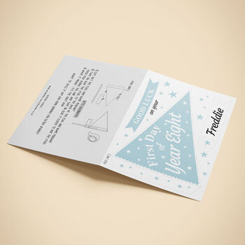 Good Luck Back To School Flag Card, 4 of 12