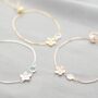 Flower Charm Birthstone Personalised Slider Bracelet, thumbnail 2 of 7