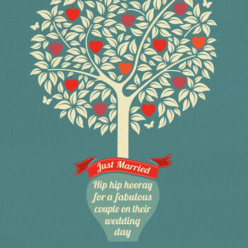 Wedding Congratulations Card ‘Tree Of Love’, 2 of 4