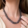 Brown Peacock Peanut Pearl Necklace, thumbnail 6 of 11