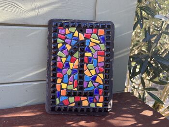 Rainbow Mosaic House Number Craft Kit, 3 of 3