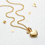 18ct Gold Plated Personalised Diamond Heart Locket, thumbnail 1 of 4
