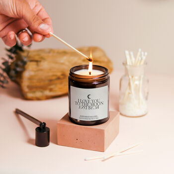 Love You To The Moon And Back Valentines Candle Gift, 9 of 12