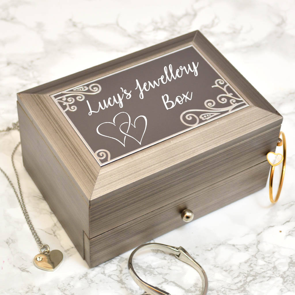 Personalised Jewellery Box With Drawer By Gifts Online4 U