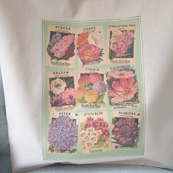 Floral Print Reusable Cotton Tote Bag Gift For Friends, 2 of 6