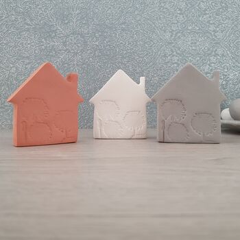 Set Of Three Mini Decorative Clay Houses, 7 of 10