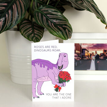 Roses Are Red Dinosaurs Valentine's Day Card, 2 of 5