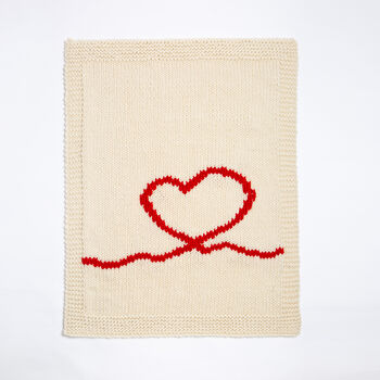 Valentines Blanket And Cushion Cover Easy Knitting Kit, 5 of 10