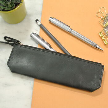Ladies Personalised Leather Pencil Case, 2 of 6