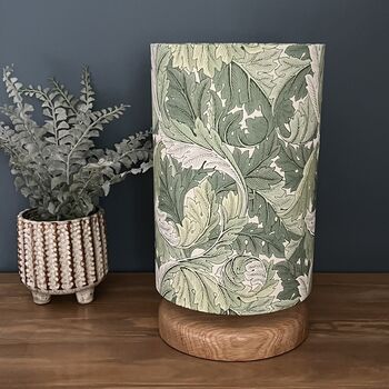 Apple Green William Morris Acanthus Cylinder Lampshades, 7 of 7