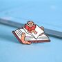 Bookworm Enamel Pin, thumbnail 1 of 5