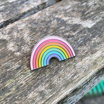 Pastel Rainbow Enamel Pin Badge, 9 of 10