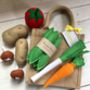 Pretend Play Felt Food Vegetable Collection, thumbnail 1 of 4