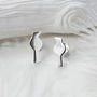 Sterling Silver Petite Bird Stud Earrings, thumbnail 1 of 3
