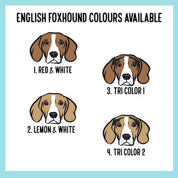 English Foxhound Face Mouse Mat, 4 of 5