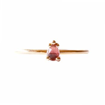 Pink Tourmaline Ring Silver/Gold Vermeil, 5 of 7