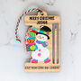 Personalised Snowman Christmas Money Gift Holder, thumbnail 3 of 5