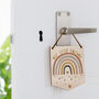 Our Little Rainbow Mini Wooden Flag Wall Hanging, thumbnail 2 of 3