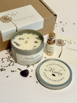 Horse Sympathy Candle Gift Set With Hidden Gemstone Heart, 4 of 11