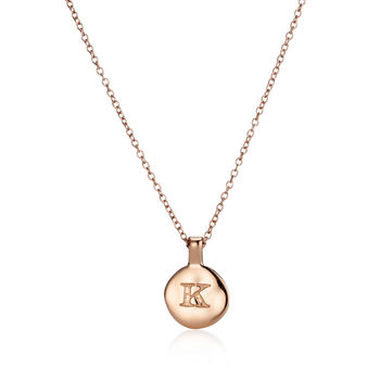 Women's Rose Gold Plated Initial Message Necklace, 2 of 8
