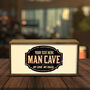 Personalised Light Box For Him Man Cave My Cave My Rules, thumbnail 1 of 5