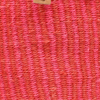 Kiwanda: Red And Pink Pinstripe Woven Storage Basket, 8 of 9