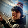 Navy Red Reflective Super Bobble Hat, thumbnail 6 of 6