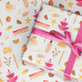 Abstract Wrapping Paper Roll Or Folded, Pink Tone, thumbnail 1 of 3