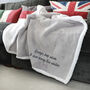 Personalised Save On Your Heating Warm Grey Blanket, thumbnail 3 of 9