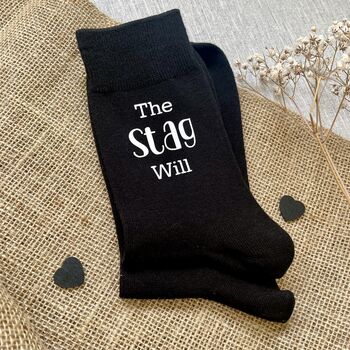 The Stag Personalised Wedding Day Socks, 2 of 4