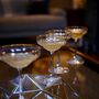 Pair Of Gatsby, Crystal Gold Rimmed Champagne Glasses, thumbnail 4 of 11