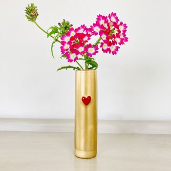 Golden Heart Porcelain Bud Vase, 2 of 5