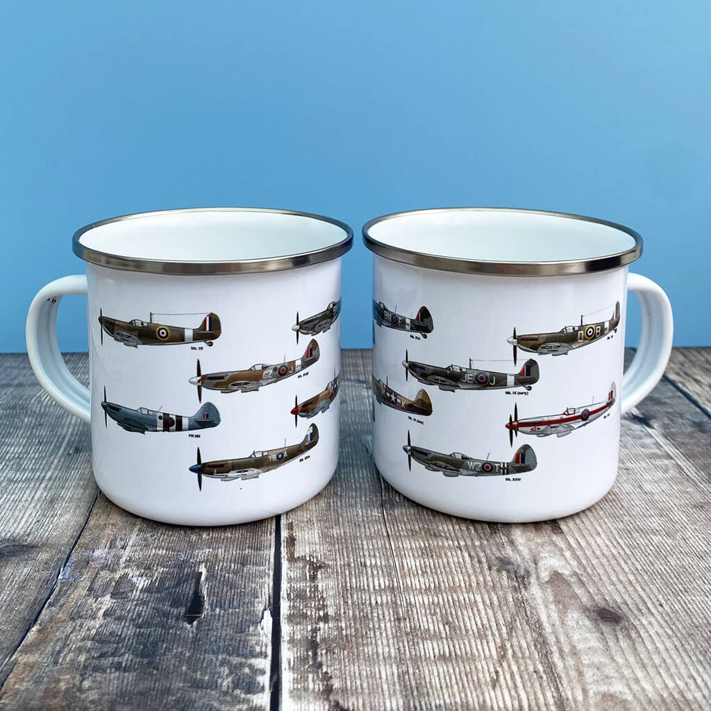 History Of Spitfires Enamel Mug, 1 of 4