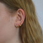Gold Twist Hoop With Drop, thumbnail 2 of 5