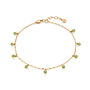 August Peridot Birthstone Anklet, thumbnail 2 of 7