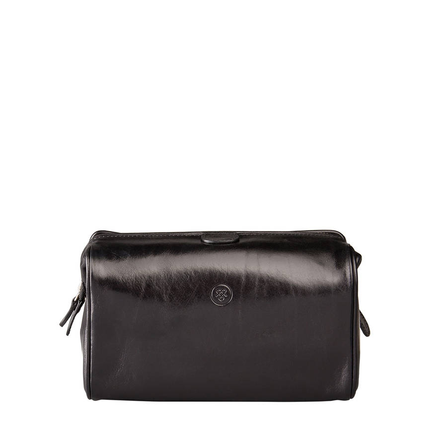 personalised leather wash bag for men 'duno m' by maxwell scott bags ...