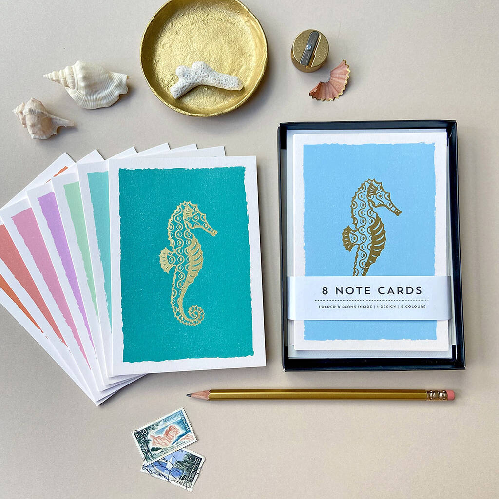 Seahorse Luxury Box Set Of Eight Note Cards, 1 of 10