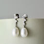 Sterling Silver Crystal And Pearl Drop Earrings, thumbnail 5 of 11