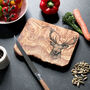 Stag Engraved Olive Wood Cheeseboard, thumbnail 4 of 11