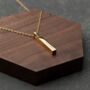 Engraved Four Sided Name Bar Pendant Necklace, thumbnail 1 of 6
