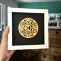 Personalised Golden Wedding Anniversary Framed Papercut, thumbnail 5 of 8