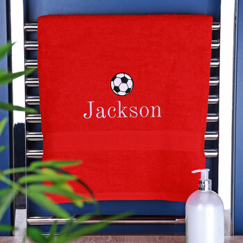 Personalised Children's Football Towel, 2 of 7