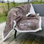 Personalised Embroidered Photo Mochal Sherpa Blanket, thumbnail 3 of 5