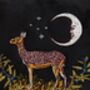 Fable Deer And Moon Embroidered Saddle Bag, thumbnail 5 of 7