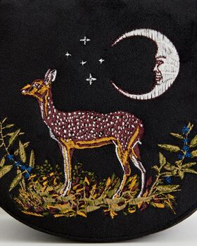 Fable Deer And Moon Embroidered Saddle Bag, 5 of 7