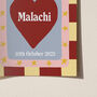 Personalised New Baby Heart Print, thumbnail 3 of 11
