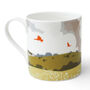 Green Rolling Hills Mug, Fine Bone China, thumbnail 5 of 6