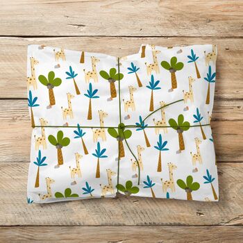 Giraffe Safari Gift Wrapping Paper Roll Or Folded, 3 of 3